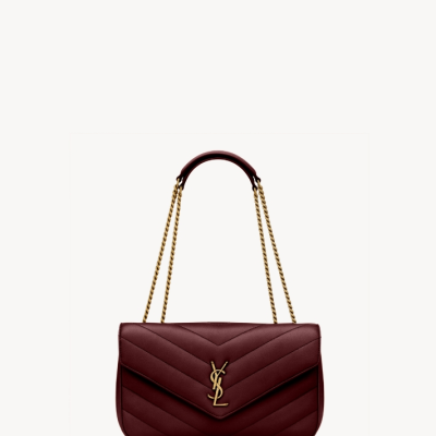 LOULOU中号绗缝小羊皮手袋