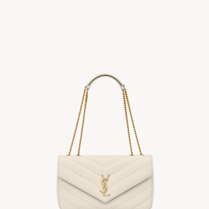 LOULOU中号绗缝小羊皮手袋