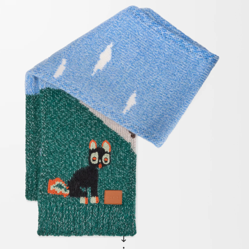 羊毛和马海毛混纺围巾